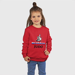 Свитшот хлопковый детский Russia judo, цвет: красный — фото 2