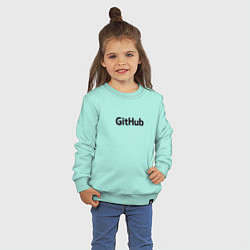 Свитшот хлопковый детский GitHubWhite цвета мятный — фото 2