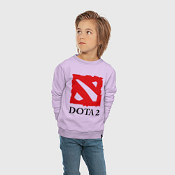 Свитшот хлопковый детский Dota 2: Logo, цвет: лаванда — фото 2