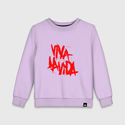 Свитшот хлопковый детский Viva La Vida, цвет: лаванда