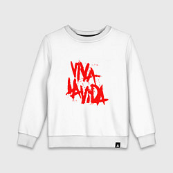 Свитшот хлопковый детский Viva La Vida, цвет: белый