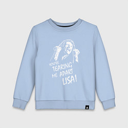 Свитшот хлопковый детский Tearing me apart, цвет: мягкое небо