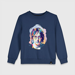Свитшот хлопковый детский John Lennon: Art, цвет: тёмно-синий