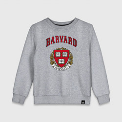 Свитшот хлопковый детский Harvard university, цвет: меланж