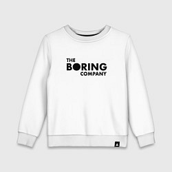 Свитшот хлопковый детский The boring company, цвет: белый