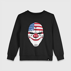 Свитшот хлопковый детский American Mask, цвет: черный