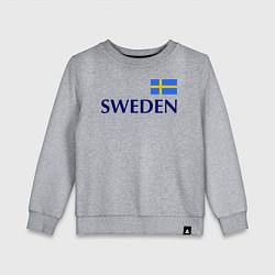 Свитшот хлопковый детский Сборная Швеции: 10 номер, цвет: меланж