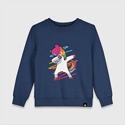 Детский свитшот Единорог кидает даб