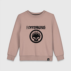 Свитшот хлопковый детский The Offspring, цвет: пыльно-розовый