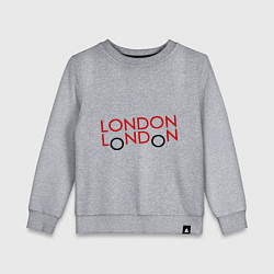 Свитшот хлопковый детский Автобус LONDON, цвет: меланж