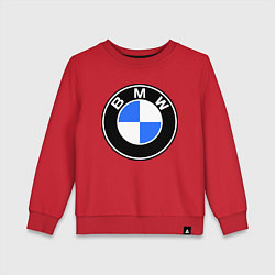 Свитшот хлопковый детский Logo BMW, цвет: красный