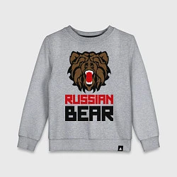Свитшот хлопковый детский Russian Bear, цвет: меланж