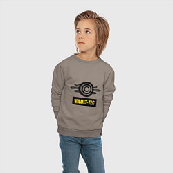 Свитшот хлопковый детский Vault-tec, цвет: утренний латте — фото 2