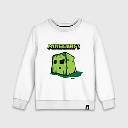 Свитшот хлопковый детский Minecraft Creeper, цвет: белый