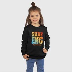 Свитшот хлопковый детский Surfing Florida, цвет: черный — фото 2