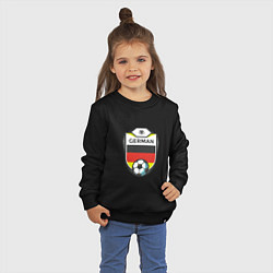 Свитшот хлопковый детский German Soccer, цвет: черный — фото 2