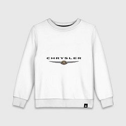 Свитшот хлопковый детский Chrysler logo, цвет: белый