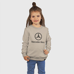 Свитшот хлопковый детский Logo Mercedes-Benz, цвет: миндальный — фото 2