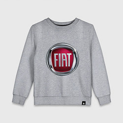 Свитшот хлопковый детский FIAT logo, цвет: меланж