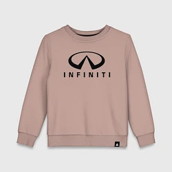 Свитшот хлопковый детский Infiniti logo, цвет: пыльно-розовый