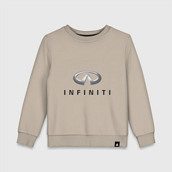 Свитшот хлопковый детский Logo Infiniti, цвет: миндальный