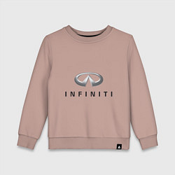 Свитшот хлопковый детский Logo Infiniti, цвет: пыльно-розовый