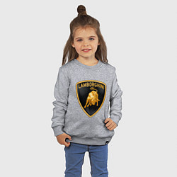 Свитшот хлопковый детский Lamborghini logo, цвет: меланж — фото 2