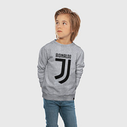 Свитшот хлопковый детский Ronaldo CR7, цвет: меланж — фото 2
