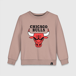 Свитшот хлопковый детский Chicago Bulls, цвет: пыльно-розовый