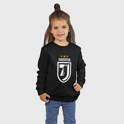 Свитшот хлопковый детский Juventus 7J, цвет: черный — фото 2