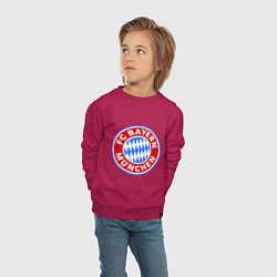 Свитшот хлопковый детский Bayern Munchen FC, цвет: маджента — фото 2