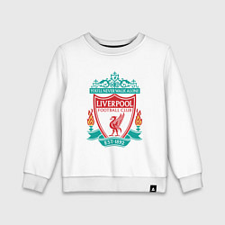 Свитшот хлопковый детский Liverpool FC, цвет: белый
