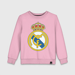 Свитшот хлопковый детский Real Madrid FC, цвет: светло-розовый