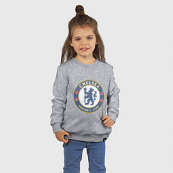 Свитшот хлопковый детский Chelsea FC, цвет: меланж — фото 2
