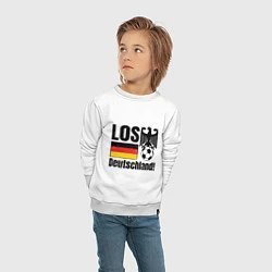 Свитшот хлопковый детский Los Deutschland, цвет: белый — фото 2