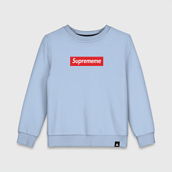 Свитшот хлопковый детский Suprememe, цвет: мягкое небо