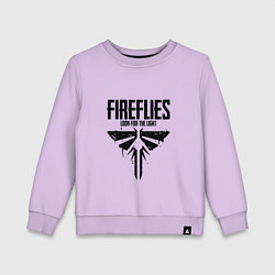 Свитшот хлопковый детский Fireflies: Look for the Light, цвет: лаванда