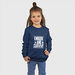 Свитшот хлопковый детский Endure & Survive, цвет: тёмно-синий — фото 2