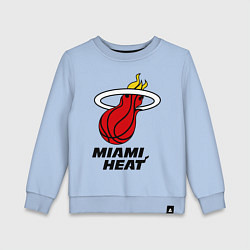 Свитшот хлопковый детский Miami Heat-logo, цвет: мягкое небо