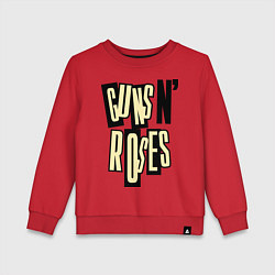Свитшот хлопковый детский Guns n Roses: cream, цвет: красный
