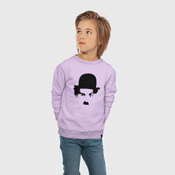 Свитшот хлопковый детский Чарли Чаплин, цвет: лаванда — фото 2