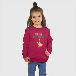 Свитшот хлопковый детский GUSSI Fashion, цвет: маджента — фото 2