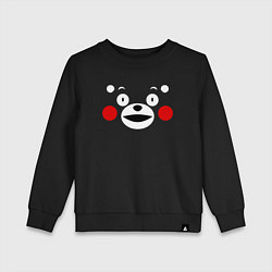 Свитшот хлопковый детский Kumamon Face, цвет: черный