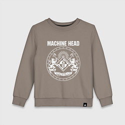 Свитшот хлопковый детский Machine Head MCMXCII, цвет: утренний латте