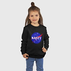 Свитшот хлопковый детский Nasty NASA, цвет: черный — фото 2