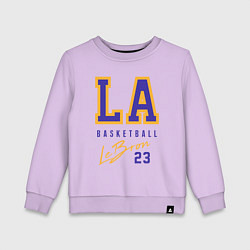 Свитшот хлопковый детский Lebron 23: Los Angeles, цвет: лаванда