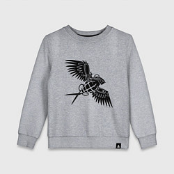Свитшот хлопковый детский Граната с крыльями, цвет: меланж