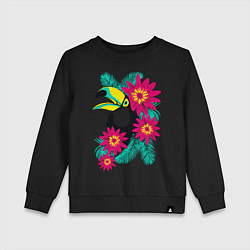 Детский свитшот Toucan and flowers