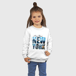 Свитшот хлопковый детский White New York, цвет: белый — фото 2