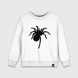 Свитшот хлопковый детский Черный паук, цвет: белый
